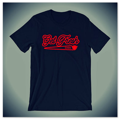 Black tee - Red GET FRESH CROO Design